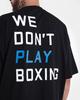 BOXRAW Nie Gramy w Boks Luźna Koszulka - Męska M Bxrw-U-Wdpbt [Czarny/Niebieski] (Wpisz A)