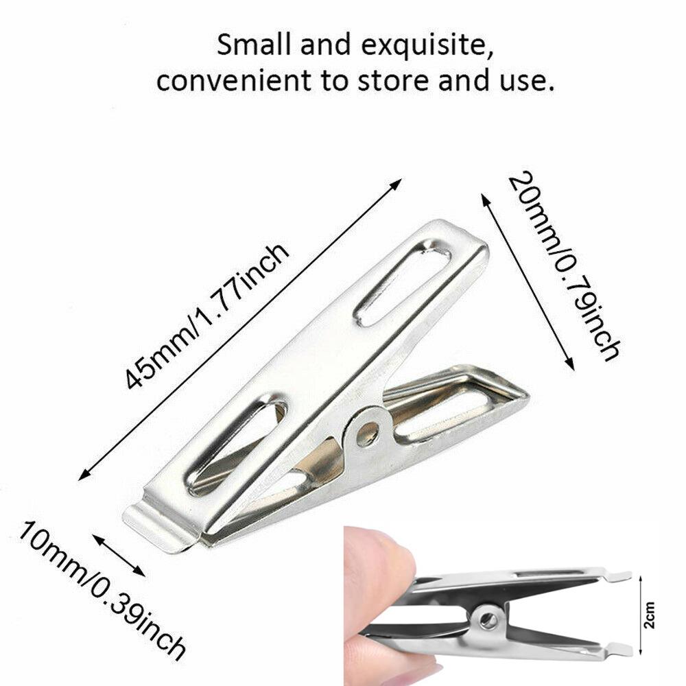 Wäscheklammern Edelstahl Wäscheklammern Haushaltskleidung Verschlussklammer Winddichte Klammern Hängenadeln Metallklammern Klammern