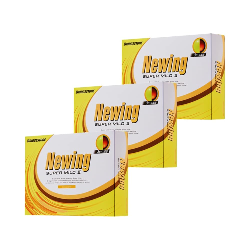 

Bridgestone Newing Super Mild 3 Golf Balls 3-Piece Structure Yellow 36 Count