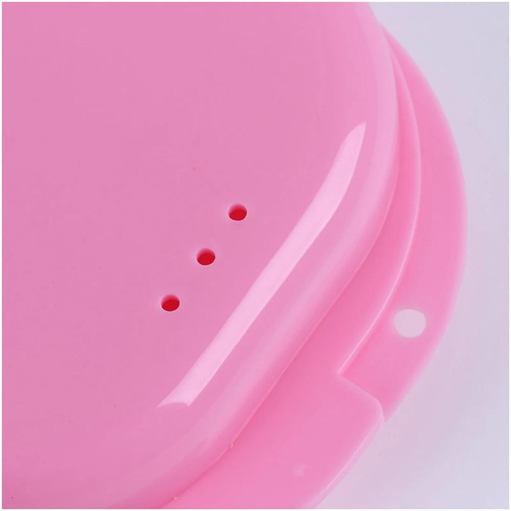 30Pcs Denture Box Tray Case Dental Orthodontic Retainer Color Tray Storage Box Plastic Teeth Container False Teeth Protective