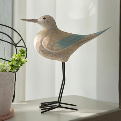 Figurka mořského ptáka Stolní ozdoba Umělecké řemesla Kolekce Retro Dřevěná socha Dekorativní soška