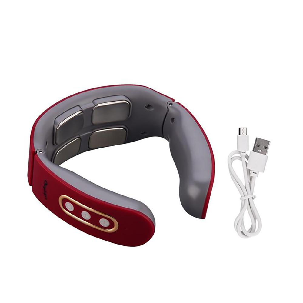 Electric Cervical Neck Shoulder Pulse Massager Heating Pain Relief Muscle Relax