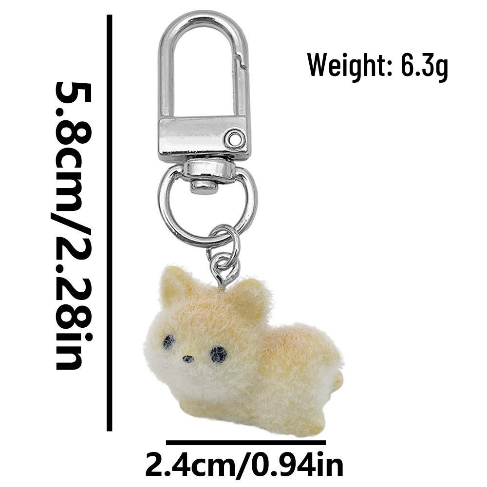 Resin Cartoon Animal Keychain: Puppy, Bichon, Border Collie, Teddy, Rabbit