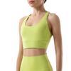 Double-sided Brushed Cross Back Sports Shockproof Gathered Yoga Fitness Vest