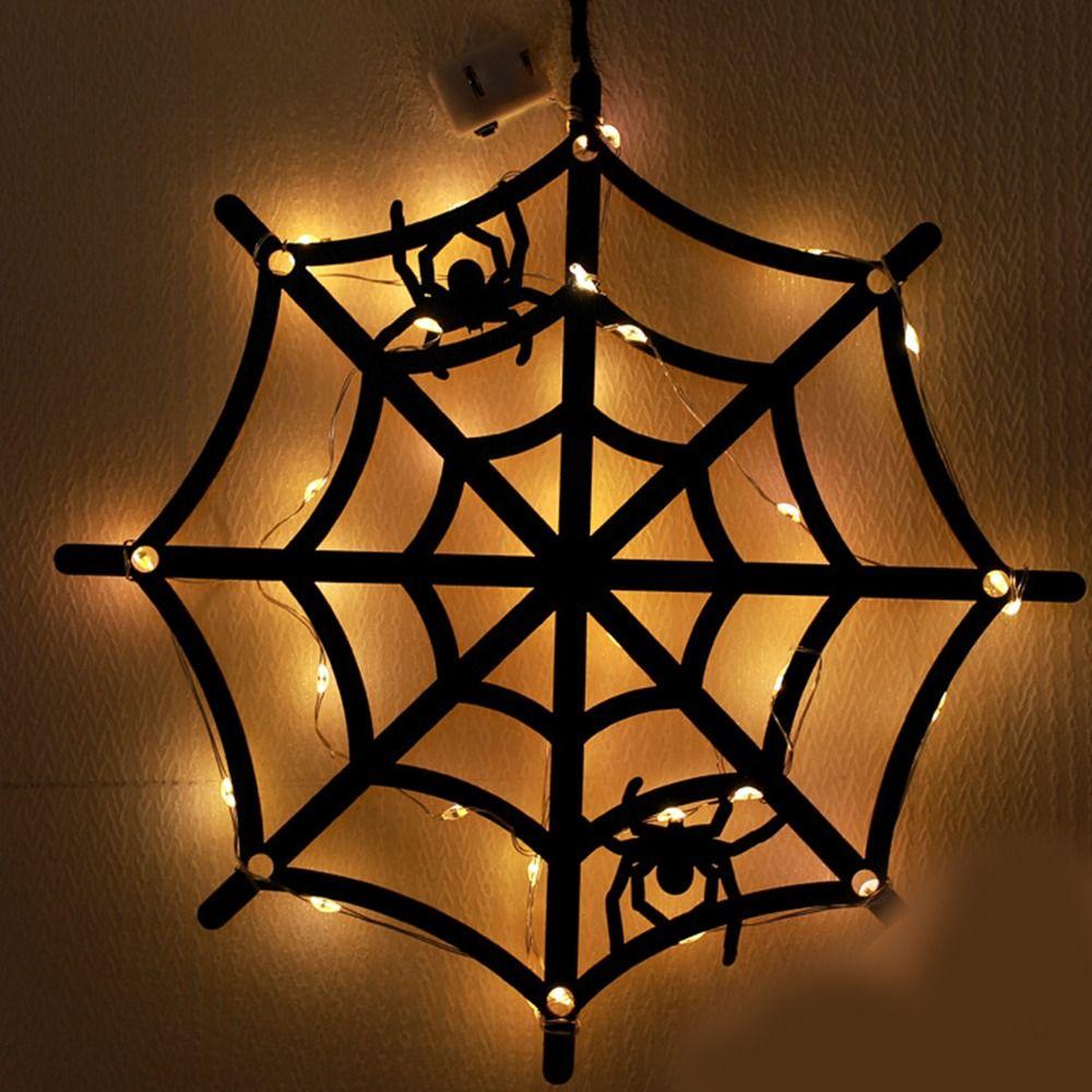 Spider Halloween Hang Tag Light Witch Halloween Front Door Light Spooky Prop