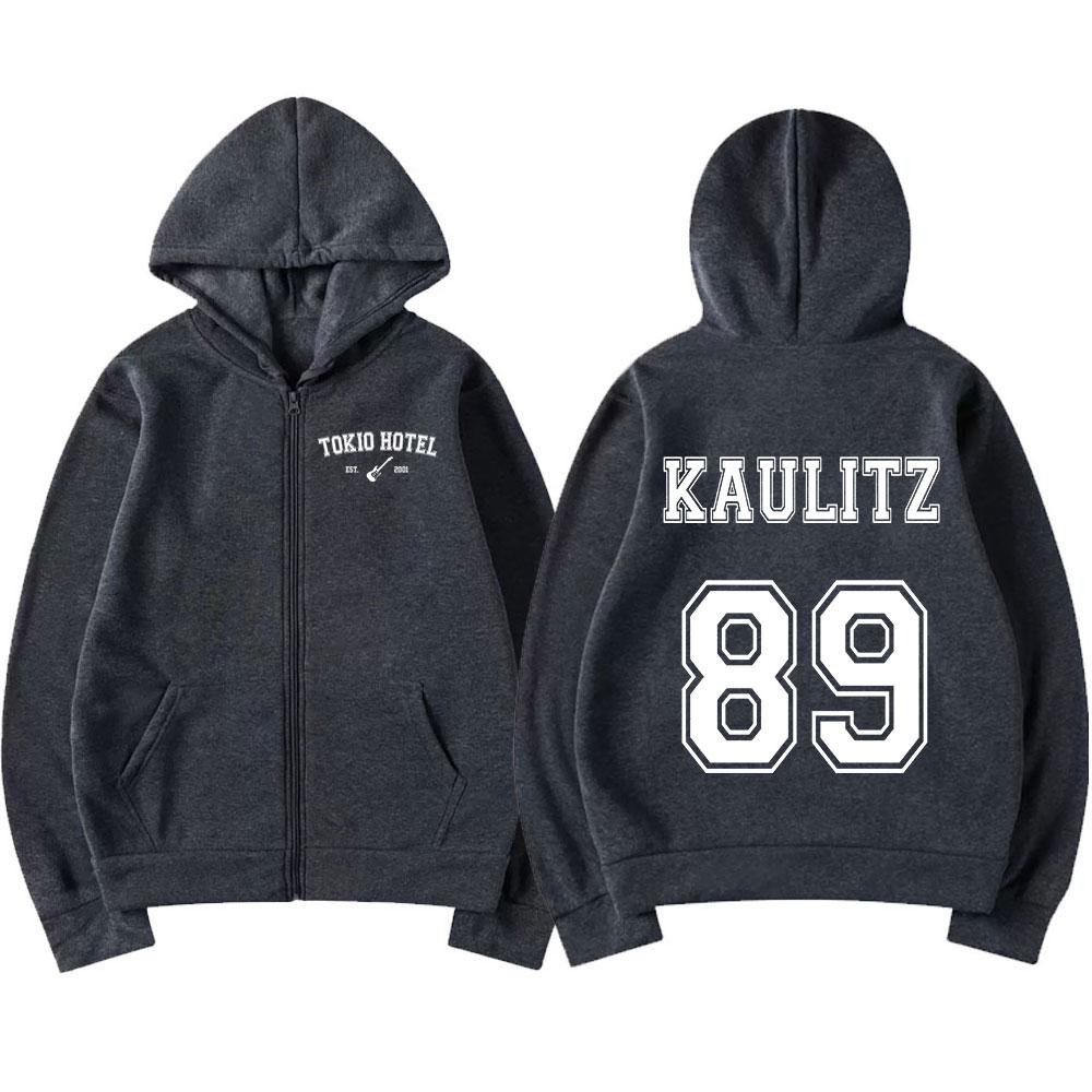 Rock Band Tokio Hotel Kaulitz Zipper Hoodies Men's Clothing Autumn Winter Zip Up Hooded Sweatshirts Casual Vintage Hoodie Jacket