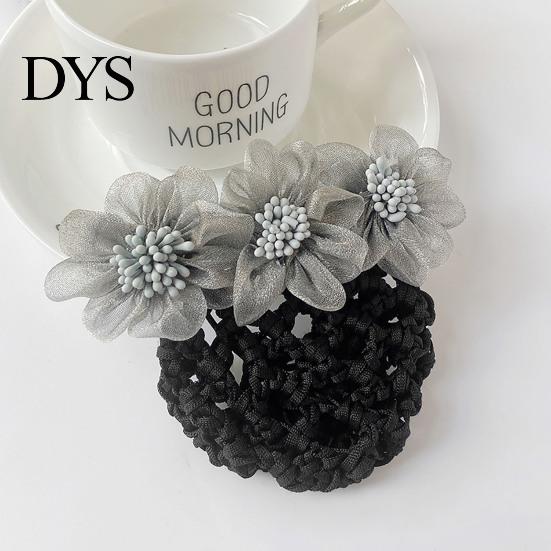 Hairpin Hair Bun Net Elegant Lace Flower Cover Professional Crochet Hairstyle Hollow Out Lady Ballet Career Hairband Accessories