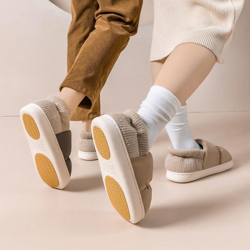 Non-slip Cotton Slippers Men's Bag Heel Outer Wear Winter New Indoor Home Platform Elderly Cotton Shoes Women's Winter