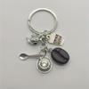 Coffee Lover Keychain: Bean Scoop, Cup, Pot, Machine - Perfect for Leisure