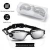 High-Definition Electroplated Silicone Adult Racing Goggles - Professional Anti-Fog Waterproof Swim Goggles