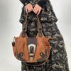 Ladies Millennial Spice Shoulder Bag Large Capacity Vintage Rivet Locomotive Tote Bag