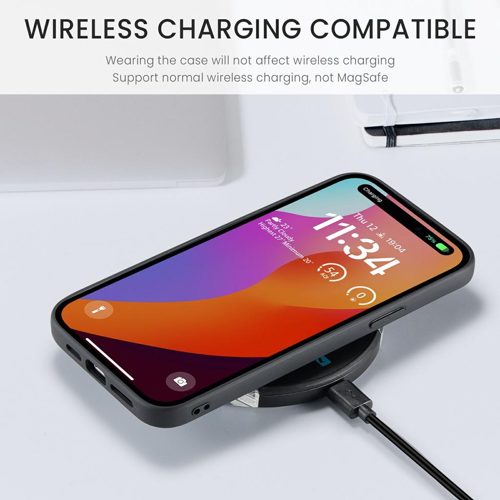 For iPhone 15 Pro Max Case Leather+TPU Phone Cover Detachable Card Bag