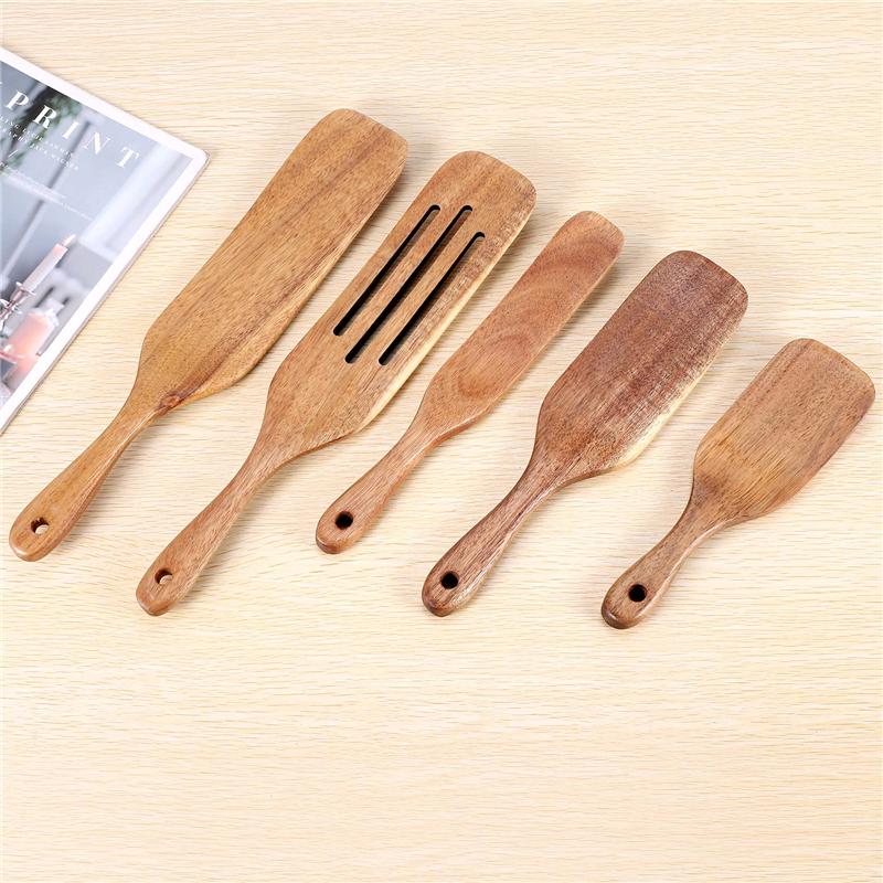 

ABWR-Handmade Premium Wooden Spurtle Set Heat Resistant Non Stick Scottish Spurtle Set Spatula