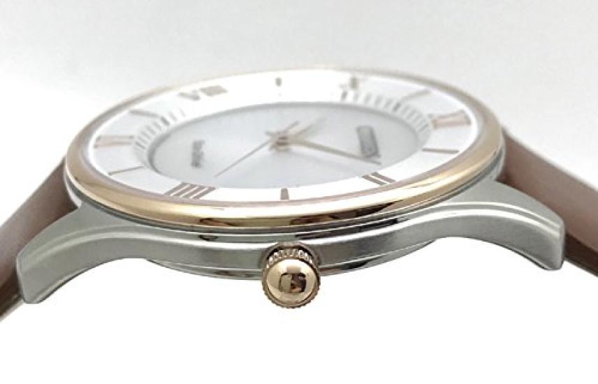 Citizen Slim Watch with Genuine Leather Strap and Spare Strap Domestic Model Eco-Drive Men's Solar-Powered Included. Number BJ6484-50A/LBR [Used]