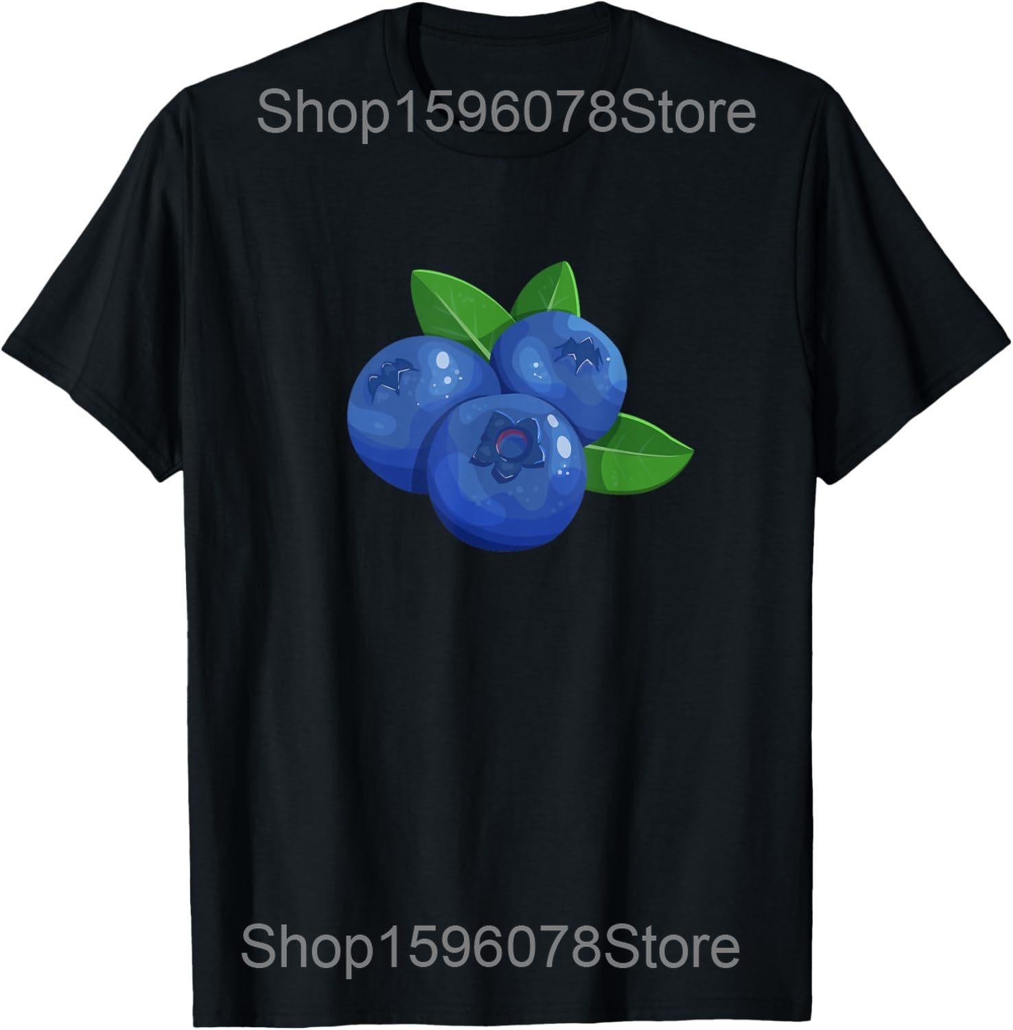 

Berry Harvest Cute Strawberry Blueberry T Shirts Men Women Cotton Humor Streetwear Tee Shirt Short Sleeve Unisex Loose Clothing 4XL