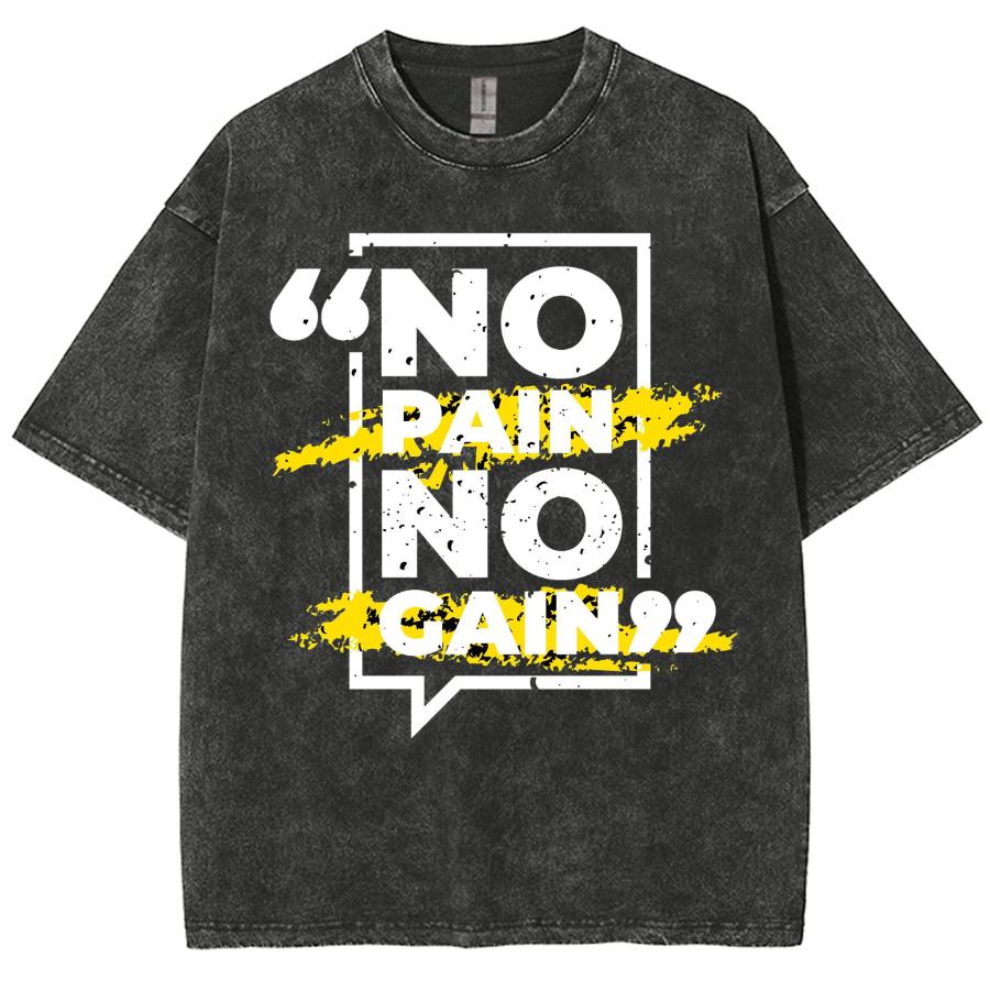 Summer Women's Washed T-Shirt NO Letter Graffiti Print Casual Design Sense Short Sleeve Unisex Oversized Tees