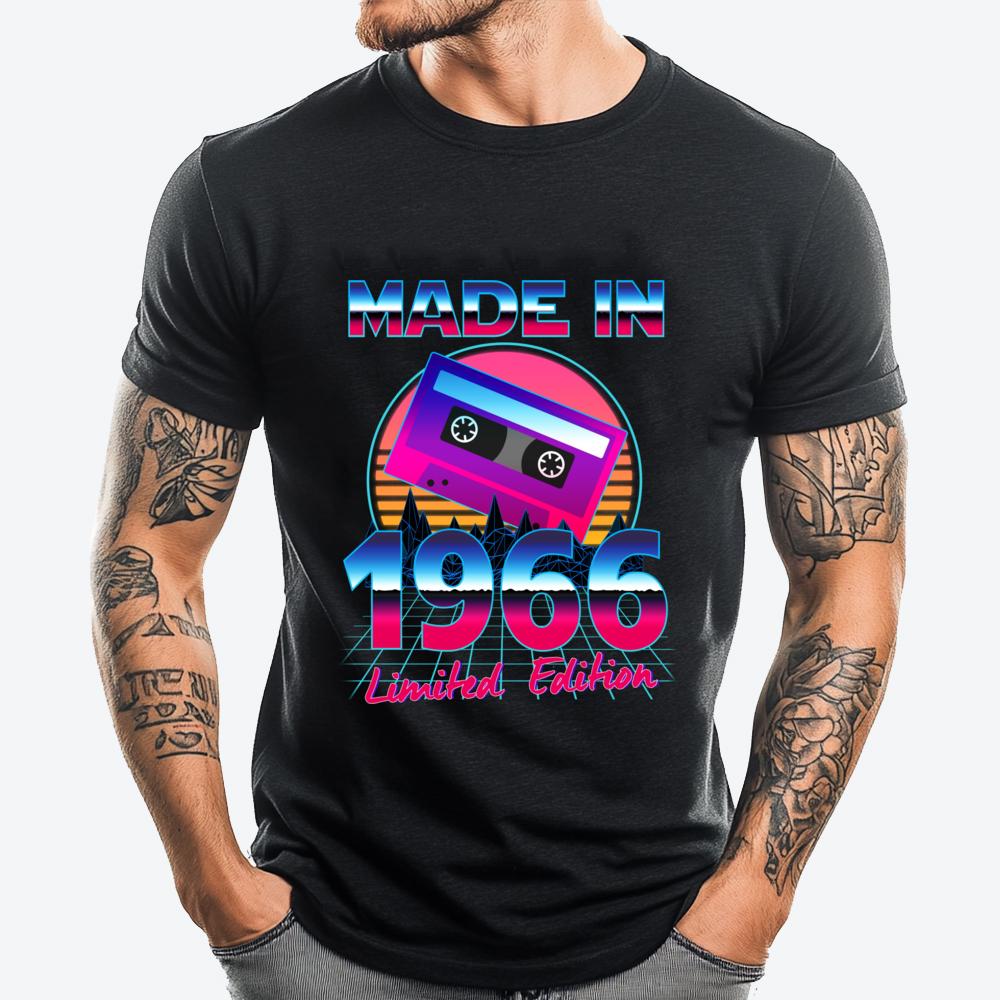 58 Years Old 1966 80s Cassette 58th Birthday Graphic T Shirts 100 Cotton Tshirt Luxury Clothing Breathable Printed TShirt