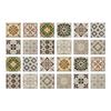 24pcs Mandala Wall Stickers Kitchen Self-Adhesive Waterproof Tile Stickers Bathroom Decor Moroccan Pvc Decal