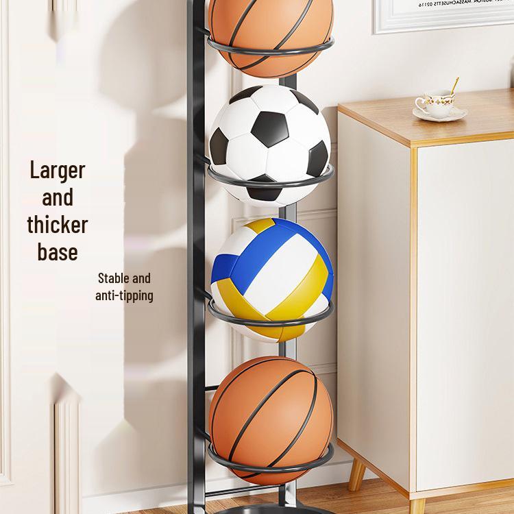 Foldable Multi-layer Sports Ball Storage Rack for Home
