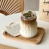Coffee Mug Transparant Drinking Glass Cup Creative Wave Shape Iced Tumbler Cup Juice Milk Tea Mug Drinkware Water Glasses Ripple