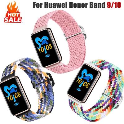 Elastic Nylon Solo Strap for Honor Band 10 Bracelet Women Men Loop Braided Wristband With Metal Clasp for Honor Band 9 Correa
