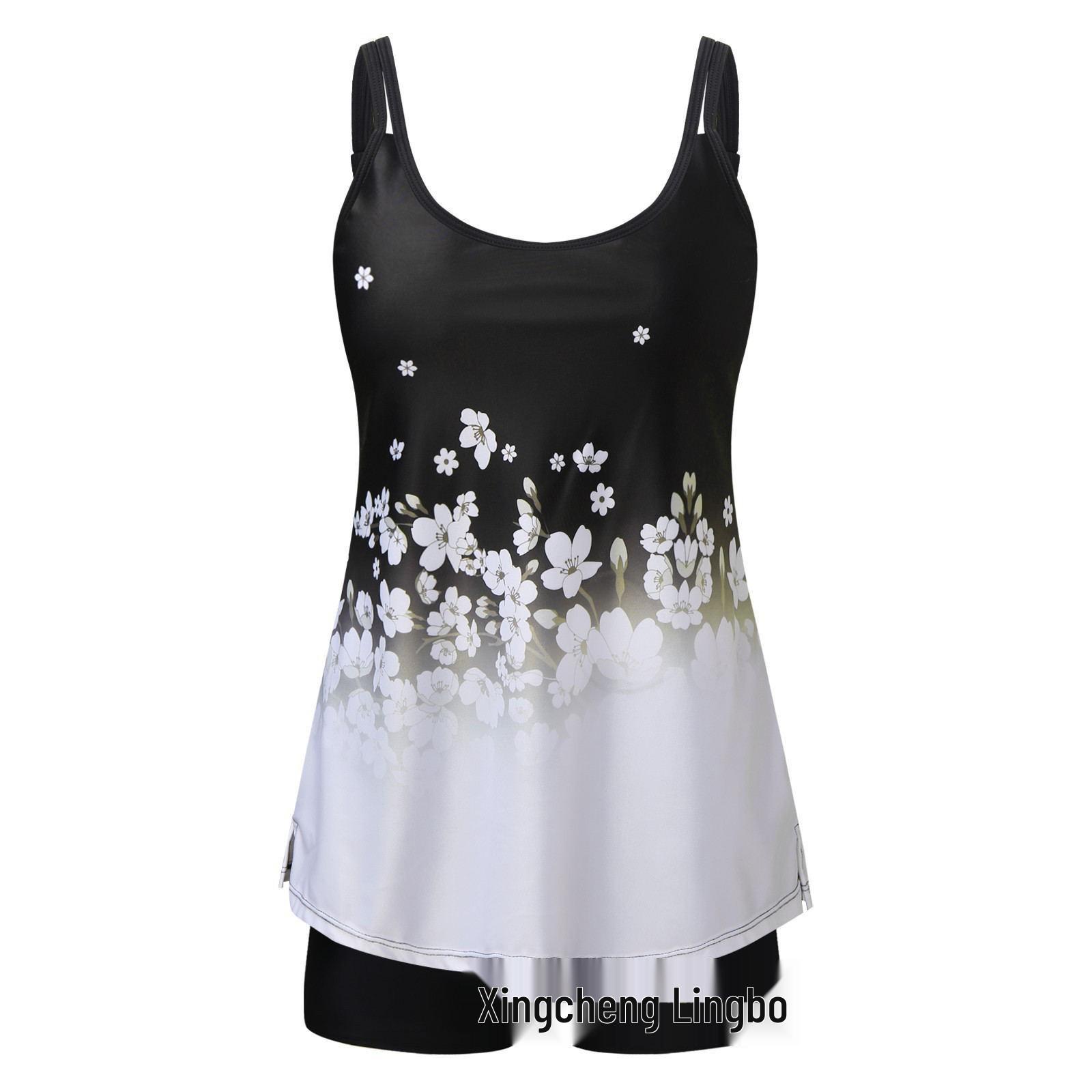 

2023 Plus Size Multi-Color Split Swimsuit for Women S белый