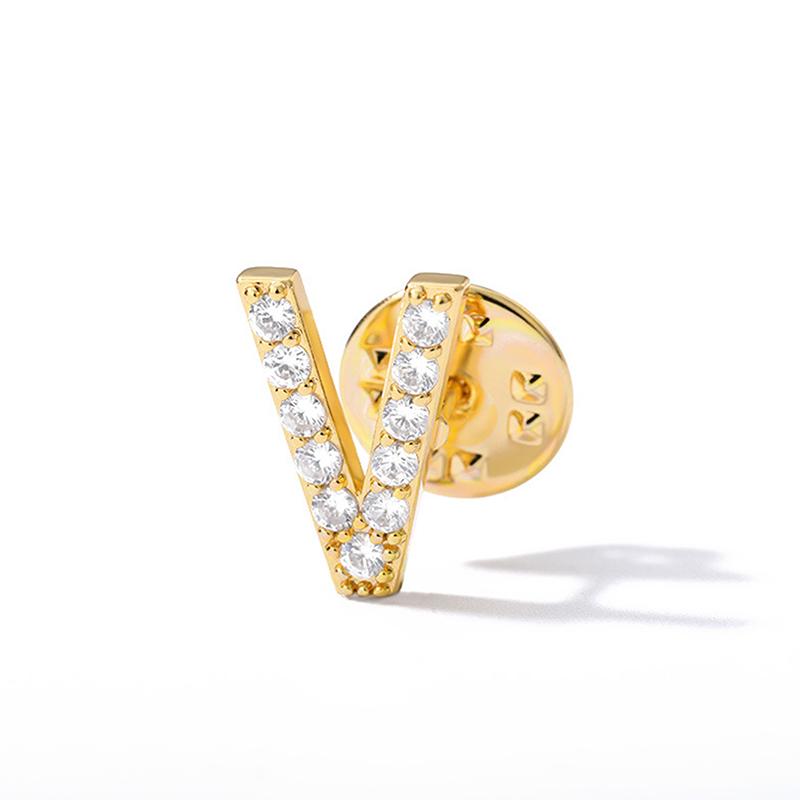 A-Z Letter Brooches For Women Initial Name Brooch Pins For Suit Shirt Collar Accessories   Brooch Jewelry