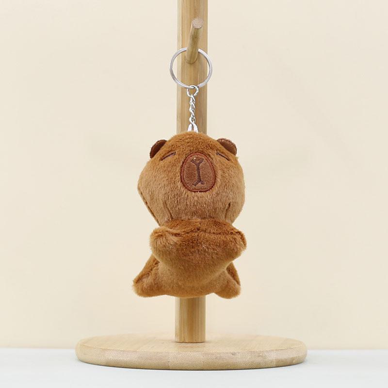 Toy Capybara Plush Stuffed Doll Keychain Pendants Bag Decoration Gifts Kids