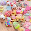 10 Cute Colored Flower Series Resin Doll Crafts Flat Bottom Corner Jewelry Making Hair Accessories