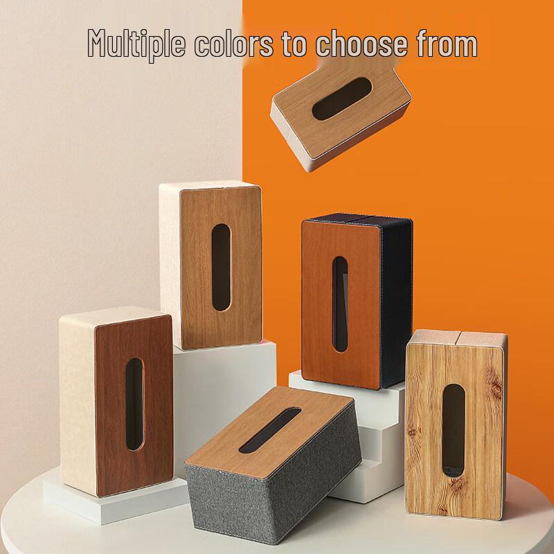 LIEI Tabletop Leather Tissue Box Holder