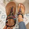 Fashion Womens Gladiator Sandals Fashion Bohemian Sandals for Women 2025 New Clip-Toe Flat Women Shoes Woman Pu Leather Non-Slip Sandals