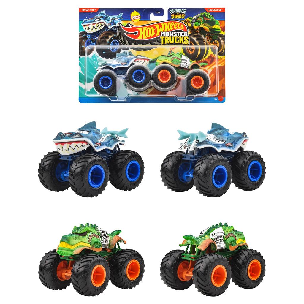 Hot Wheels Monster Truck Assorted Vehicle Mini Set of 8 Cars per Ages 164 2-Pack Toys, Cars, (2 Pack), Boxed, 3+, Multi-Purpose, FYJ64-986V