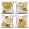 4Pcs Retro Abstract Cushion Covers, Boho Sun & Leaf Geometric Pillow Cases For Sofa Bedroom Living Room 45X45Cm