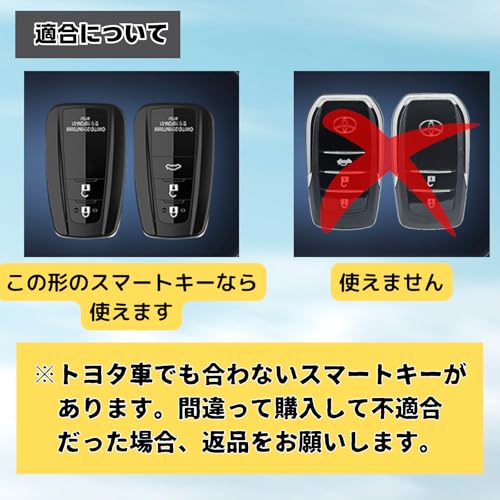 Etui na inteligentny kluczyk dla Toyoty, Odporny na uderzenia stop cynku, Skórzana wyściółka, Okienkowa osłona kluczyka, Prius, Crown (Tytan)