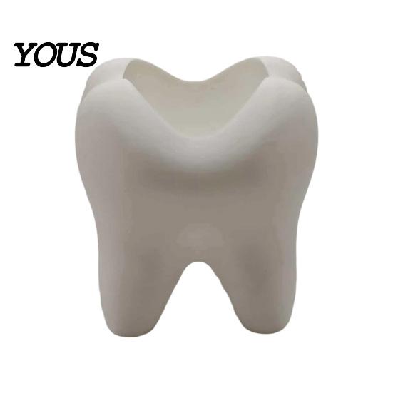 Decorative Storage Box Tooth Shape Toothbrush Holders for Bathrooms, Creative Pen Holder Desktop, Home Decor Small Organizer