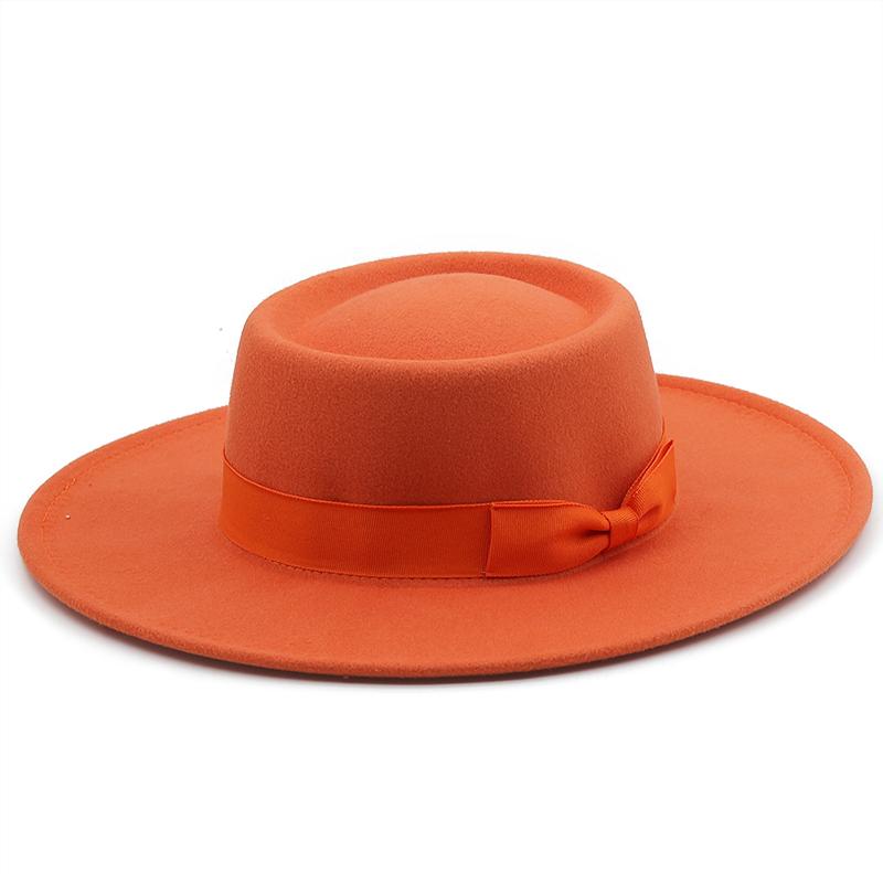 New 8.5CM Wide Brim Fedora Hat Jazz Hat Women Men Classic Felted Hat Panama Solid British Fascinator Women's Felt Hat