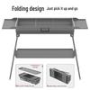 Portable Outdoor Charcoal Grill: Thickened Folding BBQ Rack for Home & Picnic Use, Full Set Included