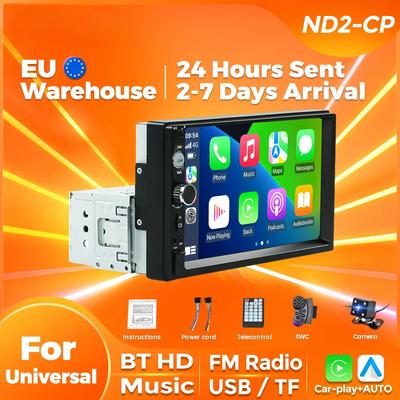 ND2 Universal 1Din Car Radio Stereo 7inch HD Touch Screen Multimedia Player BT Autoaudio FM Receiver Mirror Link Monitor