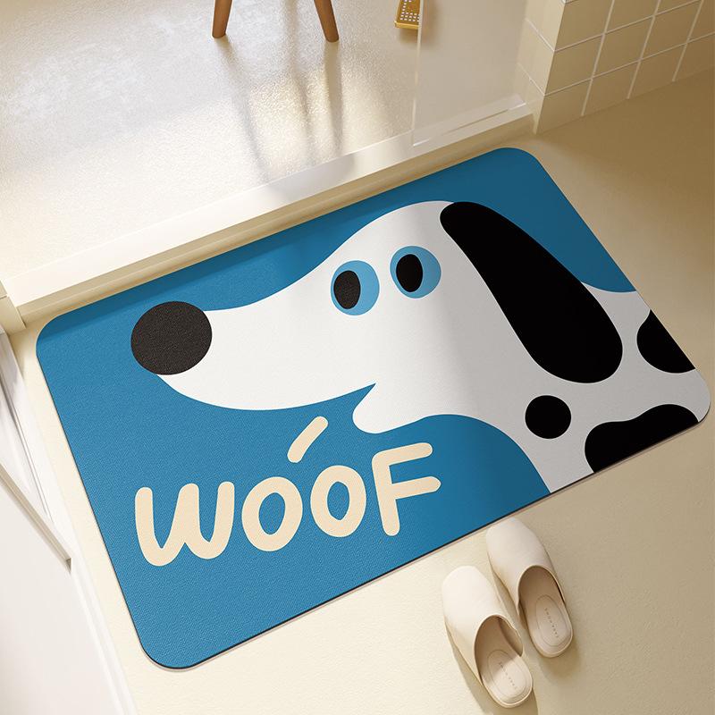 

A,nti-slip Floor Mats Bathroom Door Water Absorption and Quick-drying Foot Mats for Household Use Dirt-resistant No-washing and Anti-falling 40 * 60cm