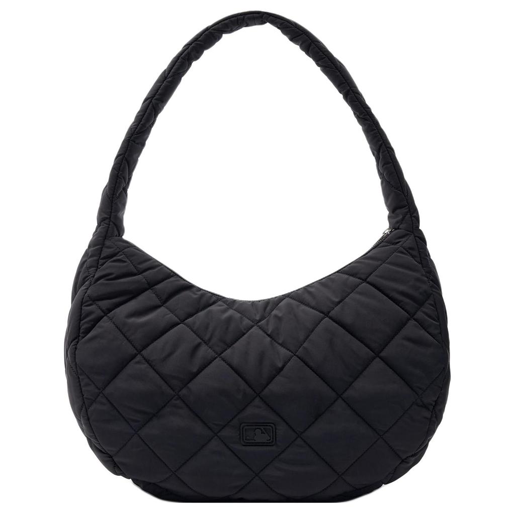 New MLB Polyester Cloud Bag, Dumpling Bag, Shoulder Bag, Hobo Bag, Handbag, Shoulder Bag Tubas Women's Black 3ABQL0936-50BKS