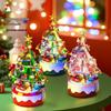LEGO-Compatible Christmas Tree Music Box: Luminous Educational Building Toy for Kids, Perfect As Birthday Ornament
