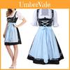 Elegante Conjunto de Vestido Dirndl Floral Tradicional Feminino Para Celebrações da Oktoberfest