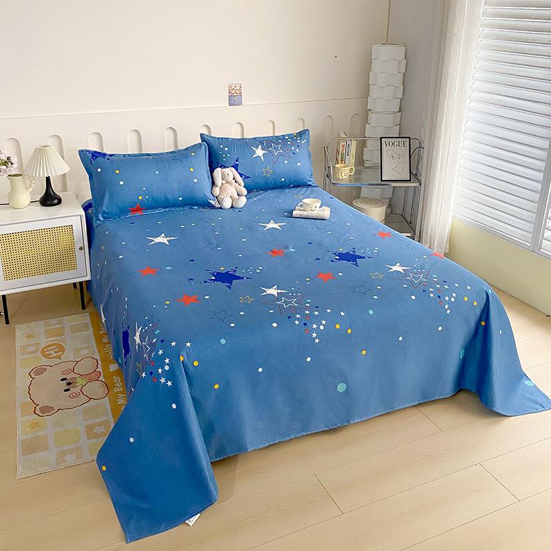 

Double Person Cotton Bed Sheet for Summer - Skin-friendly, Student Dormitory Bedding Pillowcase 48*74 [1 piece]