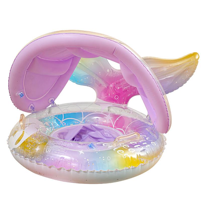 Mermaid Children s Inflatable Swimming Seat with Sunshade