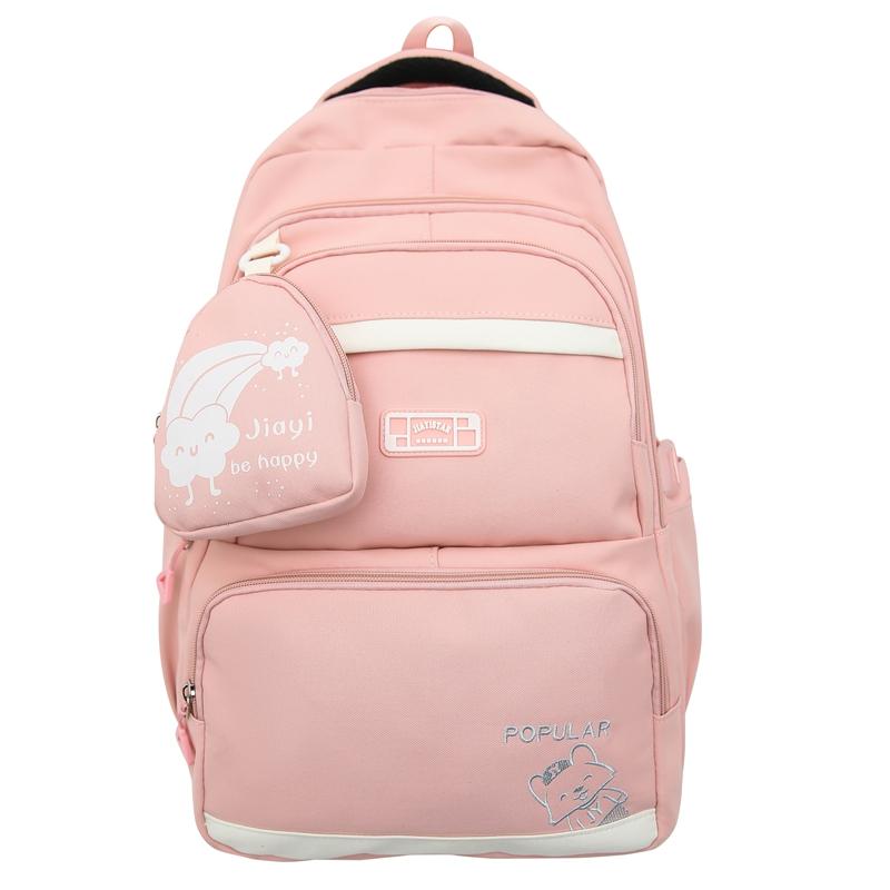 Women Cartoon Backpack Student School Bag Large Capacity Backpack with Coin Purse