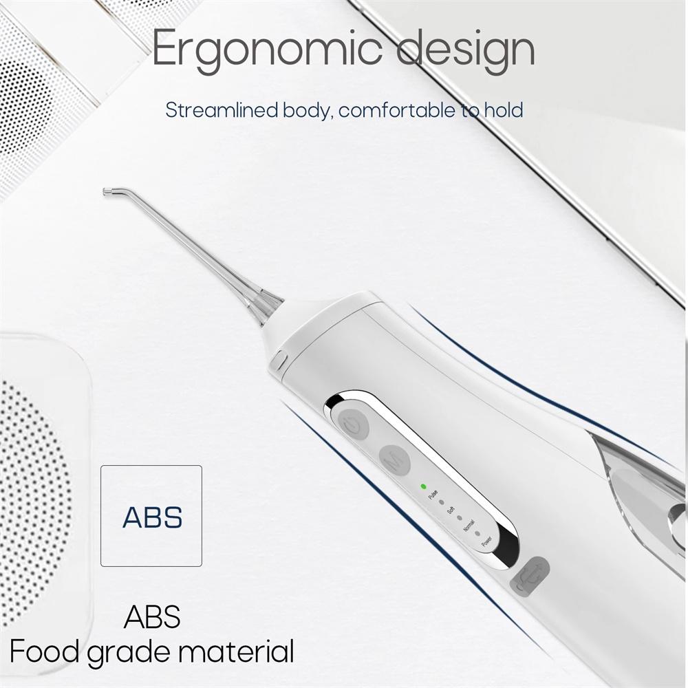 Oral Irrigator USB Rechargeable Water Flosser Portable Dental Water Jet 310ML Water Tank Waterproof Teeth Cleaner Travel