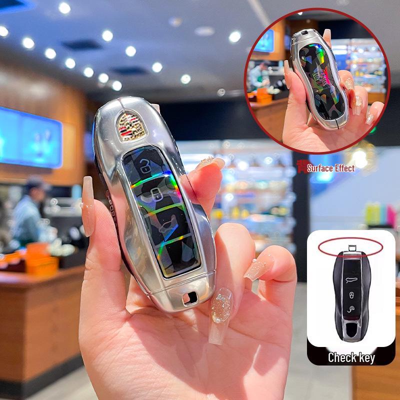 Compatible with Porsche Macan New Energy Key Case 2024/2025 Macan4 Jinchi EV Metal Shell