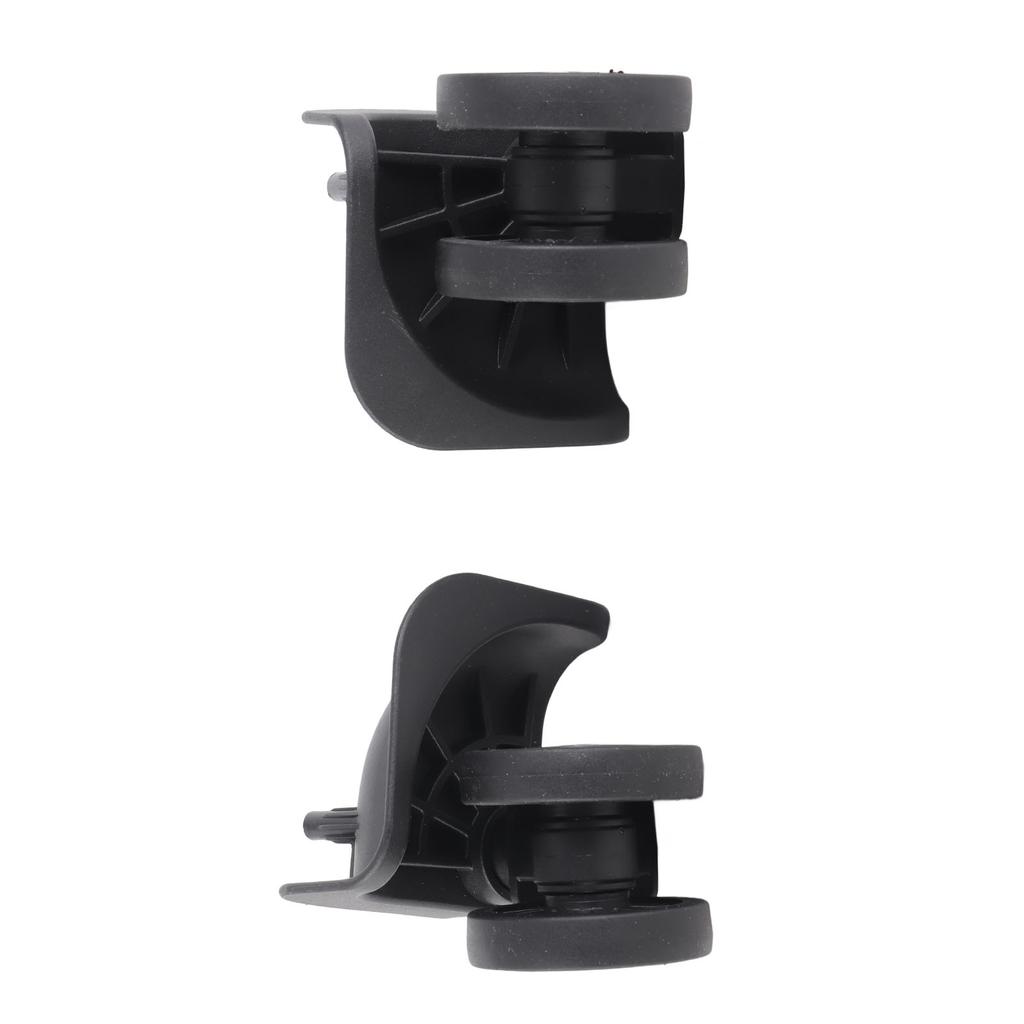 1 Pair Black Luggage Suitcase Caster Swivel Universal Wheel Nylon for Repair Replacement