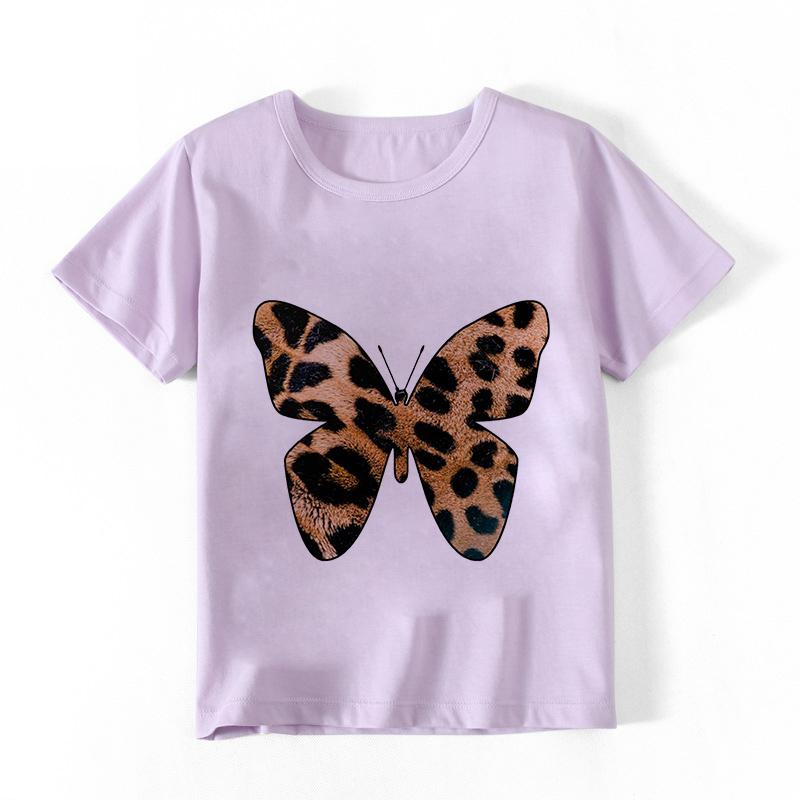 T-shirt per bambini Top Estate Stampa di cartoni animati Arcobaleno puro Moda a maniche corte Coniglio Simpatico Top multicolore di vendita caldo
