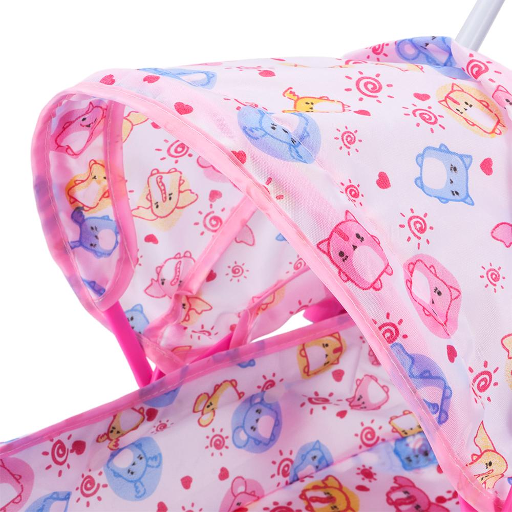 Foldable Baby Stroller Iron Baby Walker Colorful Dolls Pram  for Boys Girls